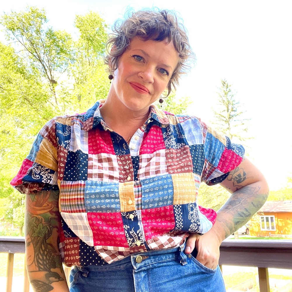 The Great. Multicolor Patchwork Shirt - image 5